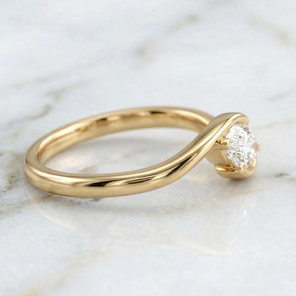 1 Ct IGI Certified Marquise Lab Diamond Engagement Ring