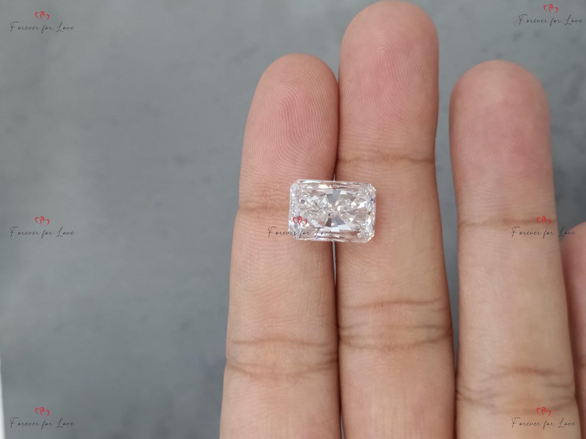 10 Ct Radiant Lab Diamond Ring