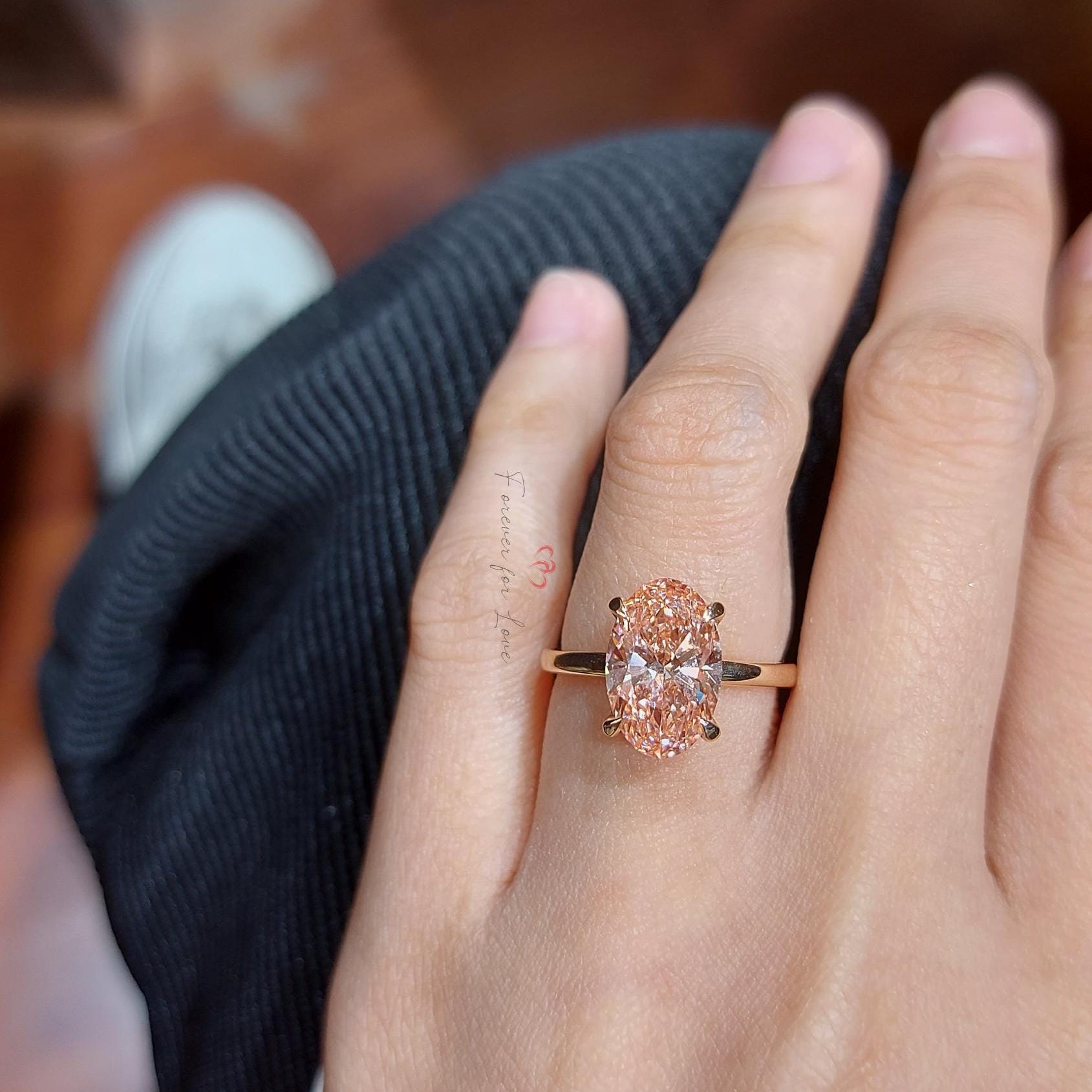 IGI Certified Oval Lab Diamond Engagement Ring