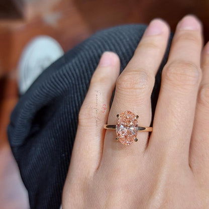 IGI Certified Oval Lab Diamond Engagement Ring