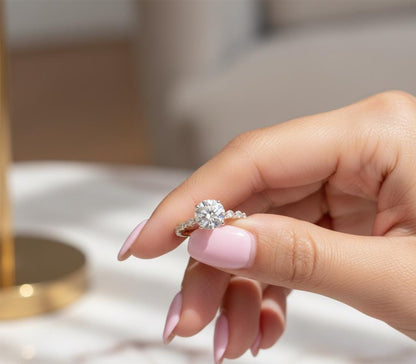 2 Ct IGI Certified Marquise Lab Diamond Hidden Halo Engagement Ring