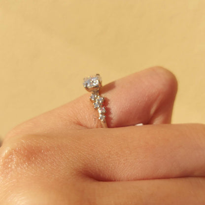 1 Ct Round Natural Diamond Engagement Ring