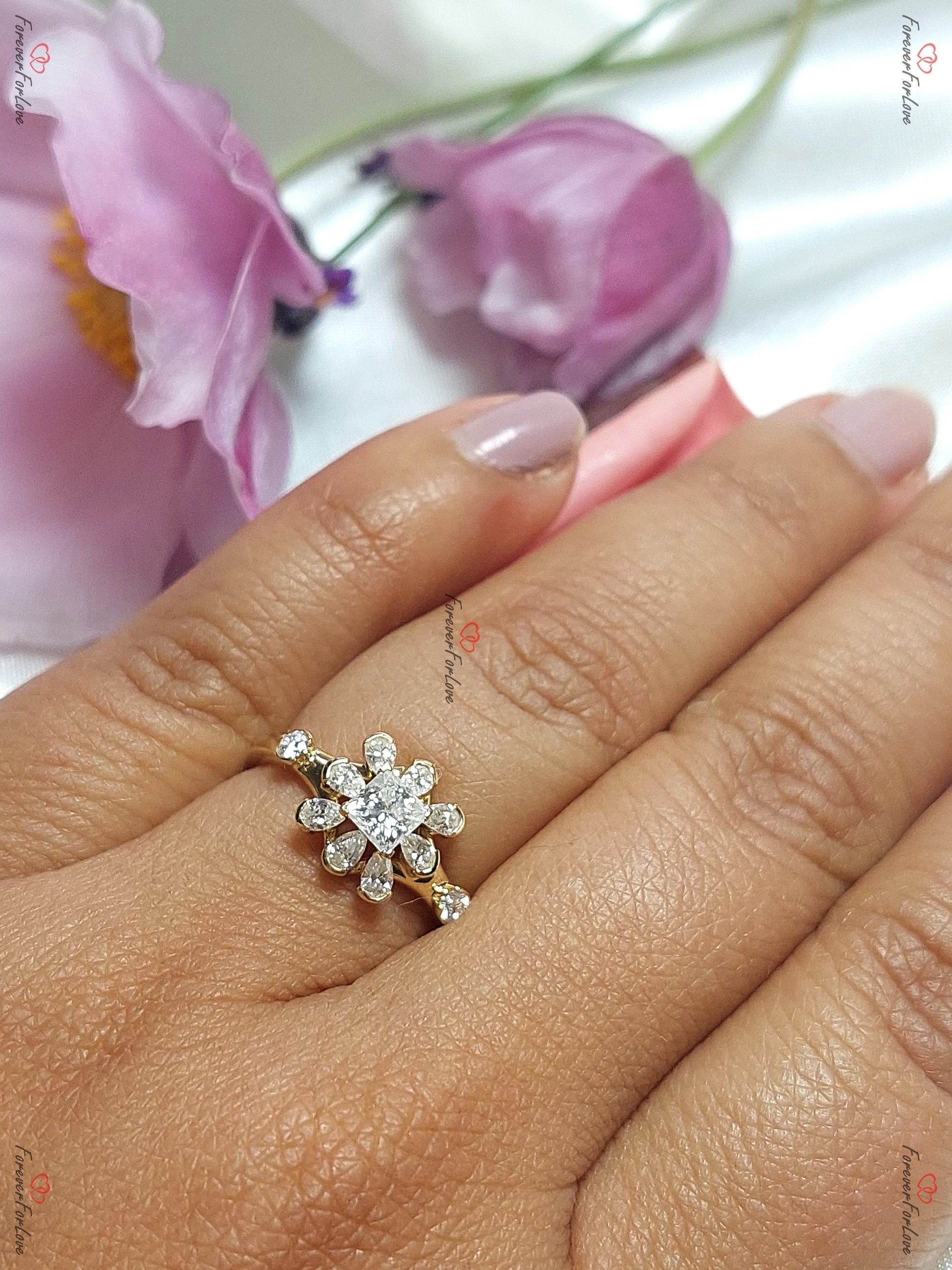 Cushion Lab Diamond Wedding Ring