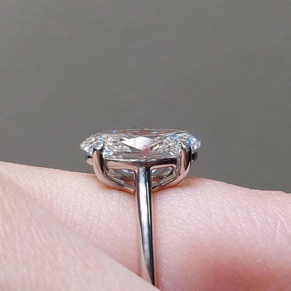 3.6 Ct Oval Lab Diamond Engagement Ring