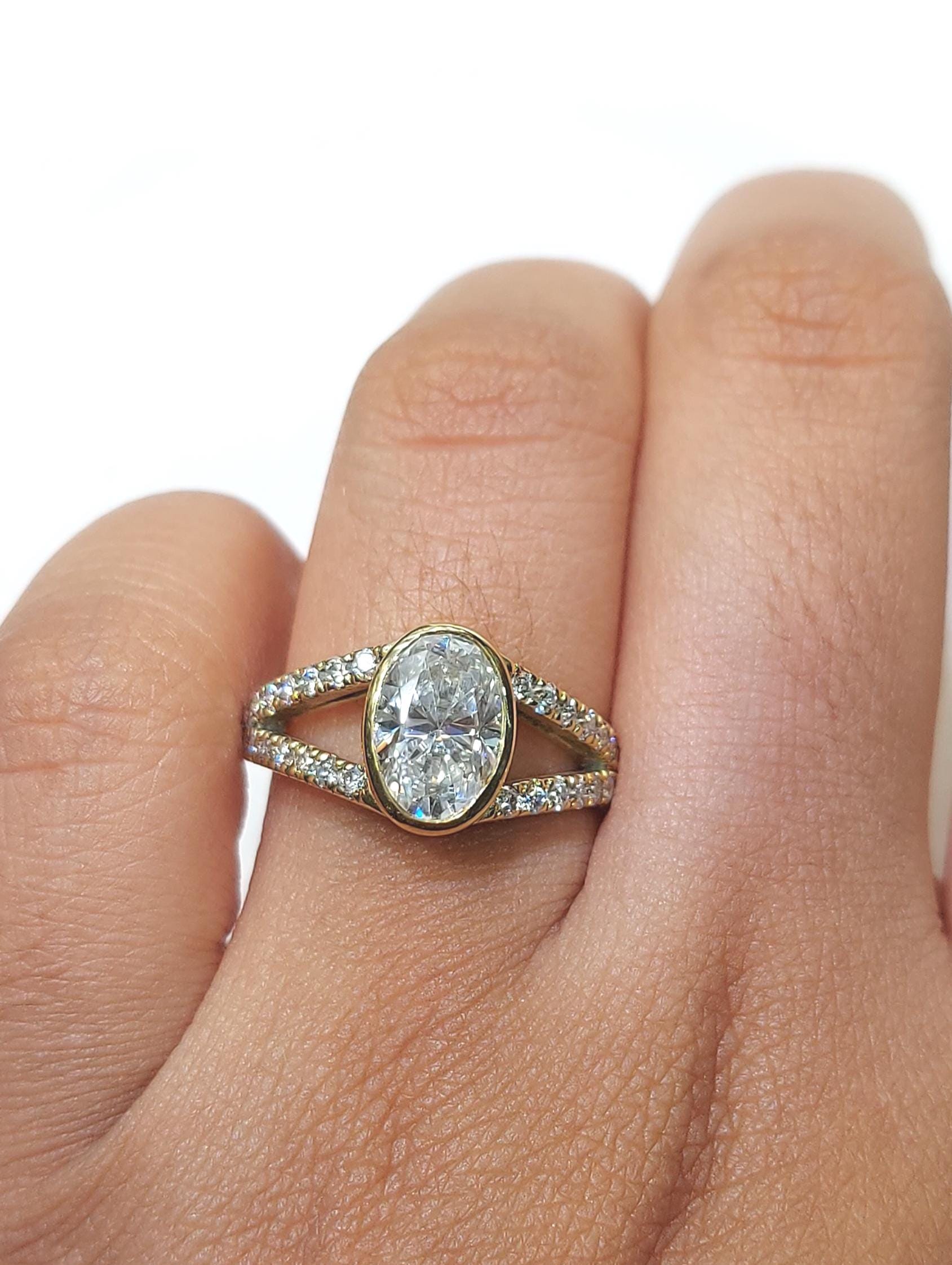 IGI Certified Oval Lab Diamond Band
