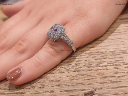 Asscher Diamond Solitaire Engagement Ring