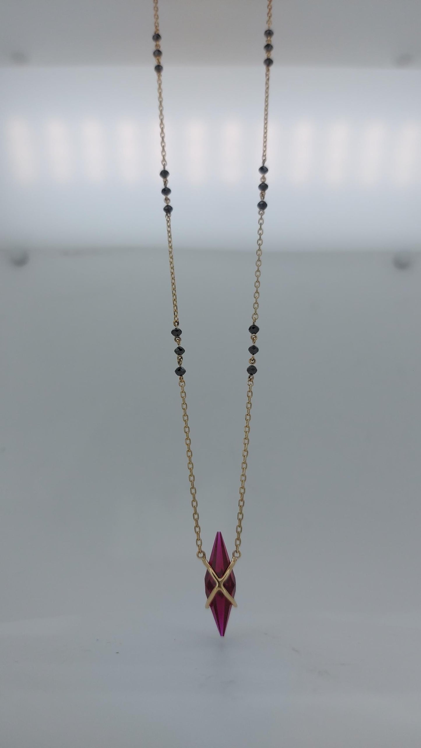 Ruby & Black Beads Mangalsutra, Gold Chain Necklace, Handmade Beaded Jewellery, Wedding Necklace Real Ruby Necklace, gift for her. Moissanite engagement ring in Gold or Platinum — custom handcrafted by Forever For Love