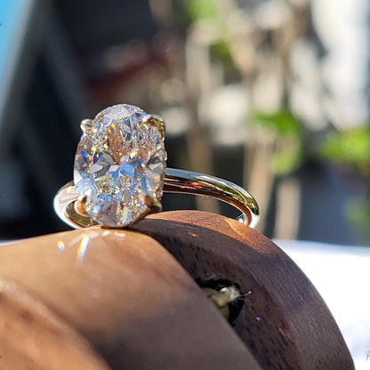 2.5 Ct Oval Diamond Solitaire Engagement Ring