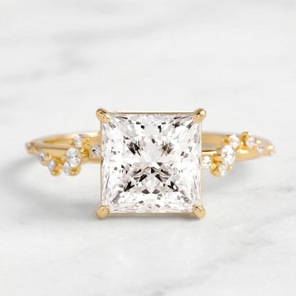 IGI Certified Princess Lab Diamond Engagement Ring