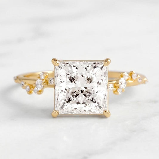 IGI Certified Princess Lab Diamond Engagement Ring