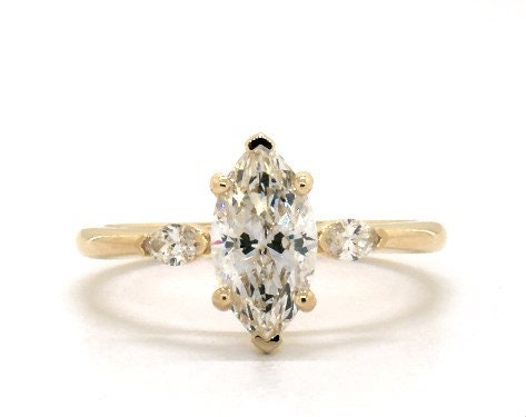 Pear Natural Diamond Halo Engagement Ring