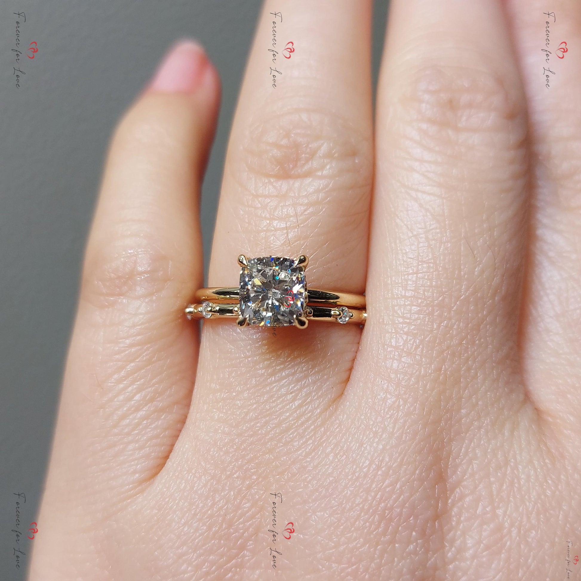 3 Ct Cushion Lab Diamond Eternity Band