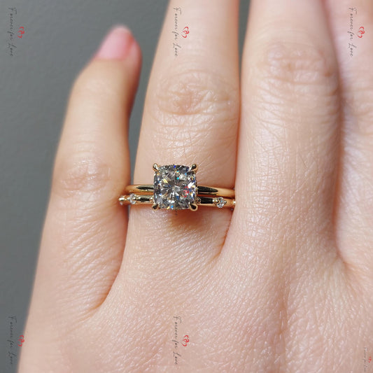 3 Ct Cushion Lab Diamond Eternity Band