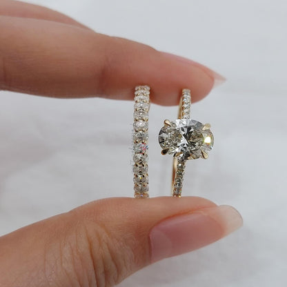 2.5 Ct IGI Certified Oval Lab Diamond Solitaire Engagement Ring