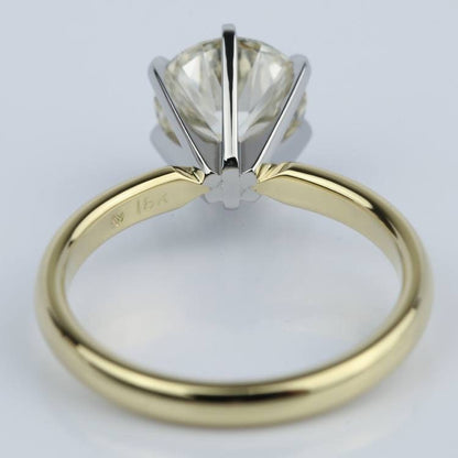 2 Ct Round Moissanite Solitaire Engagement Ring