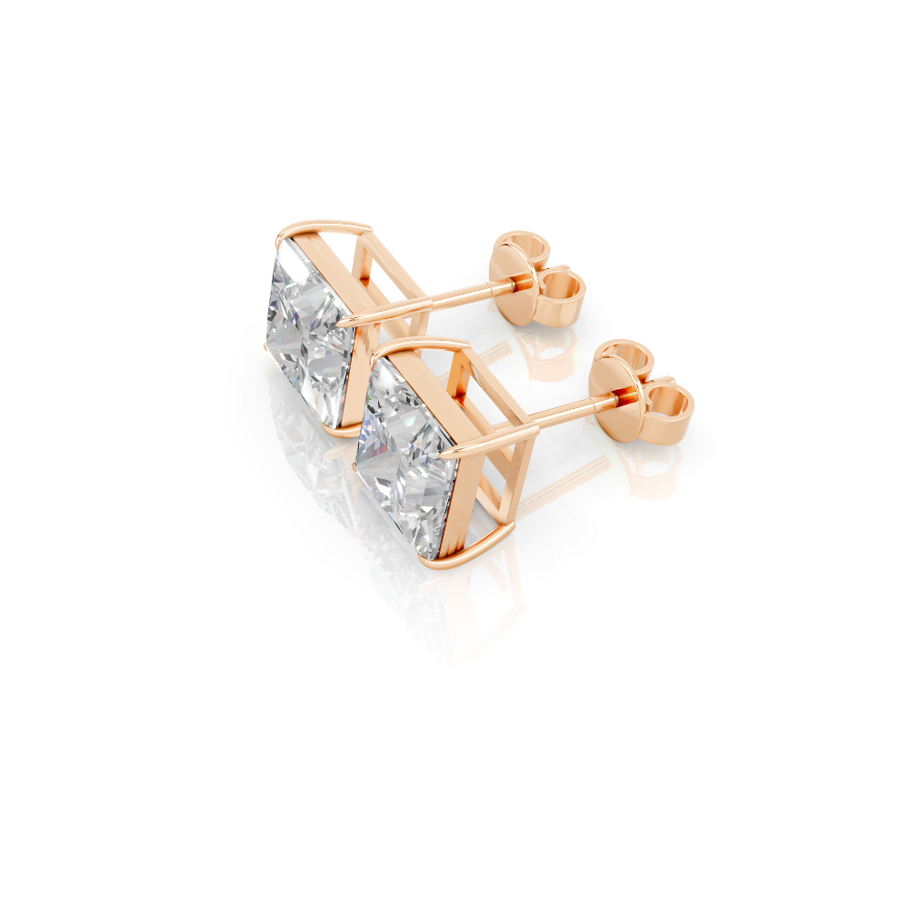Princess Diamond Stud Earrings Forever For Love