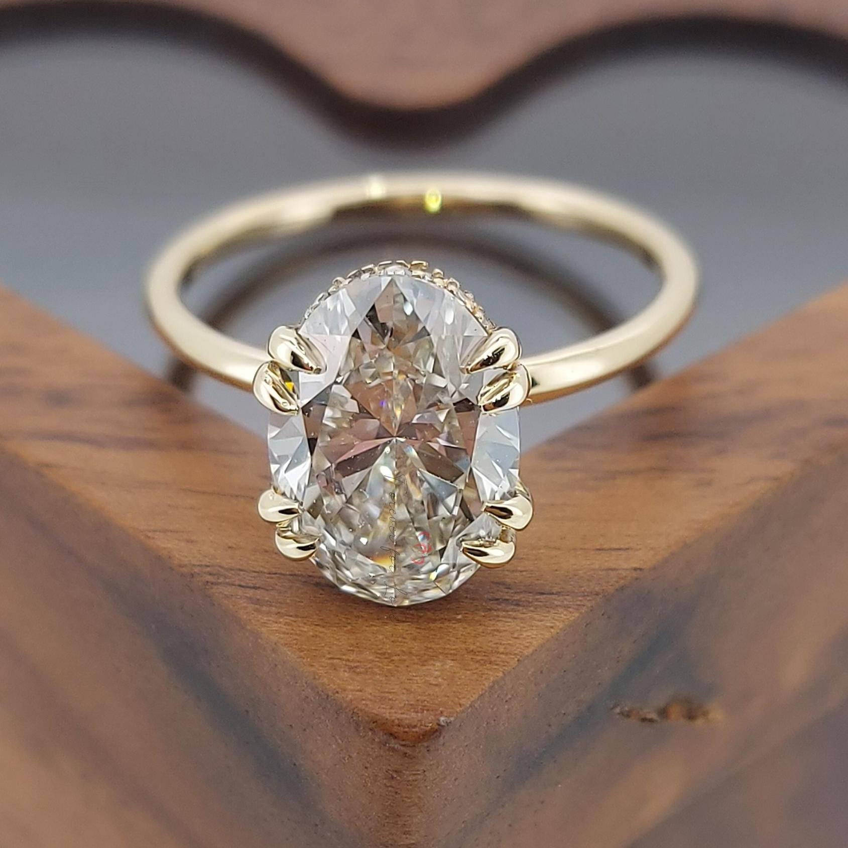 3 Ct Oval Diamond Engagement Ring