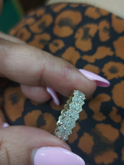Oval Lab Diamond Full Eternity Band