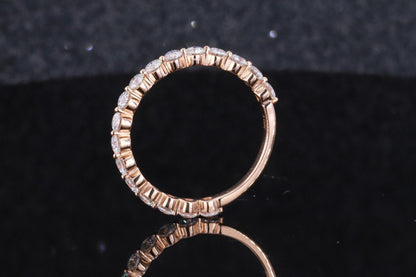 Round Moissanite Half Eternity Band