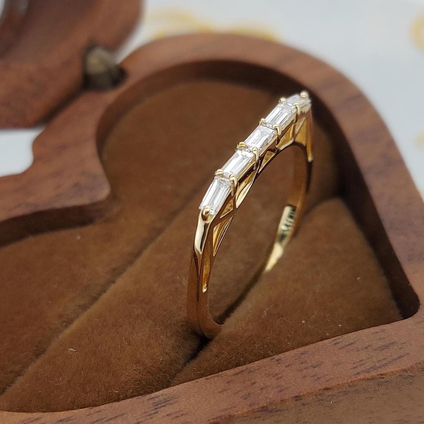 Baguette Lab Diamond Stacking Ring