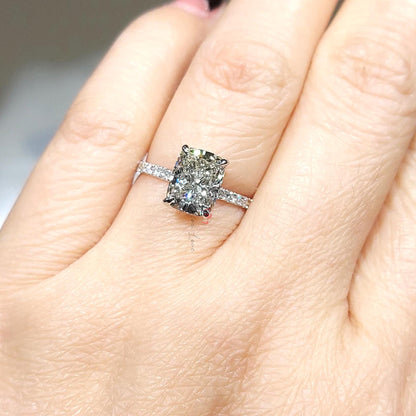 2 Ct IGI Certified Cushion Lab Diamond Engagement Ring