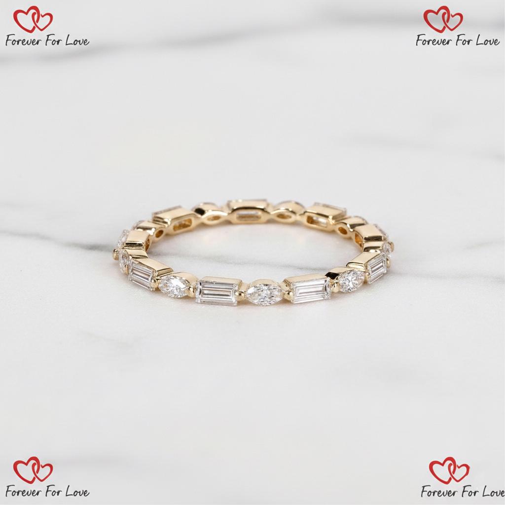 Baguette Lab Diamond Engagement Ring