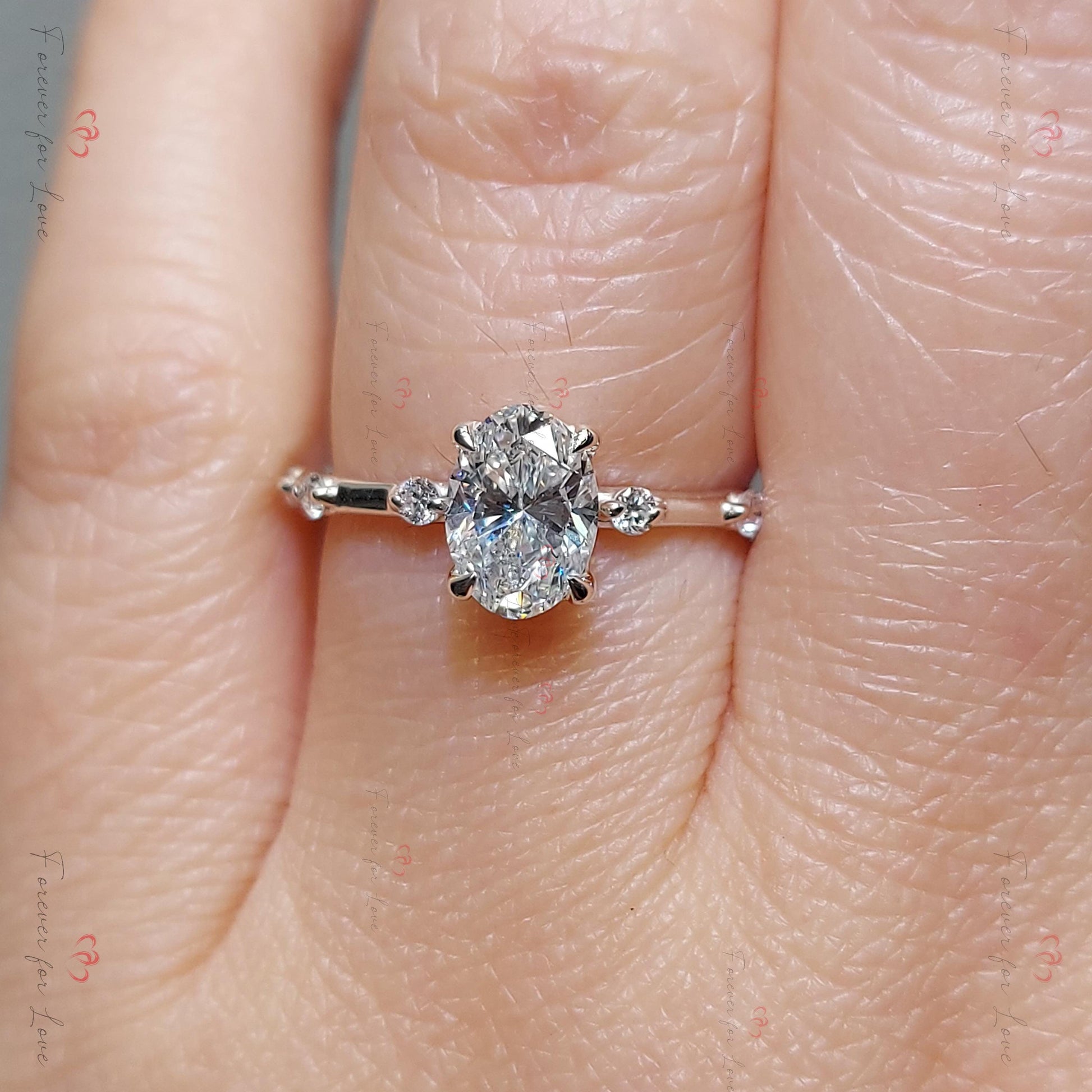 1 Ct IGI Certified Oval Lab Diamond Engagement Ring