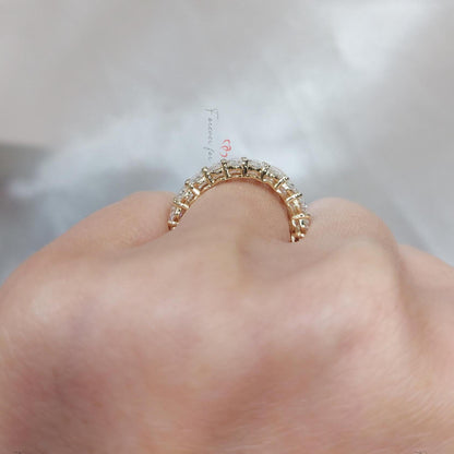 0.18 Ct Oval Lab Diamond Full Eternity Band
