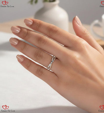 Baguette Lab Diamond Stacking Ring
