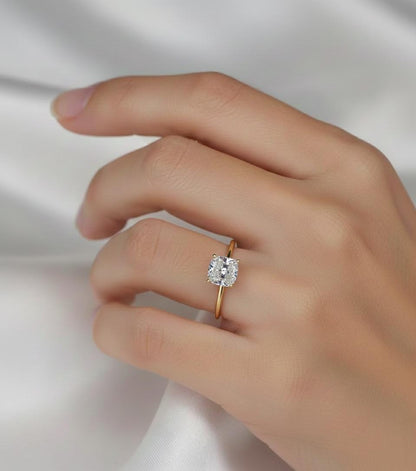 1 Ct GIA Certified Cushion Diamond Engagement Ring