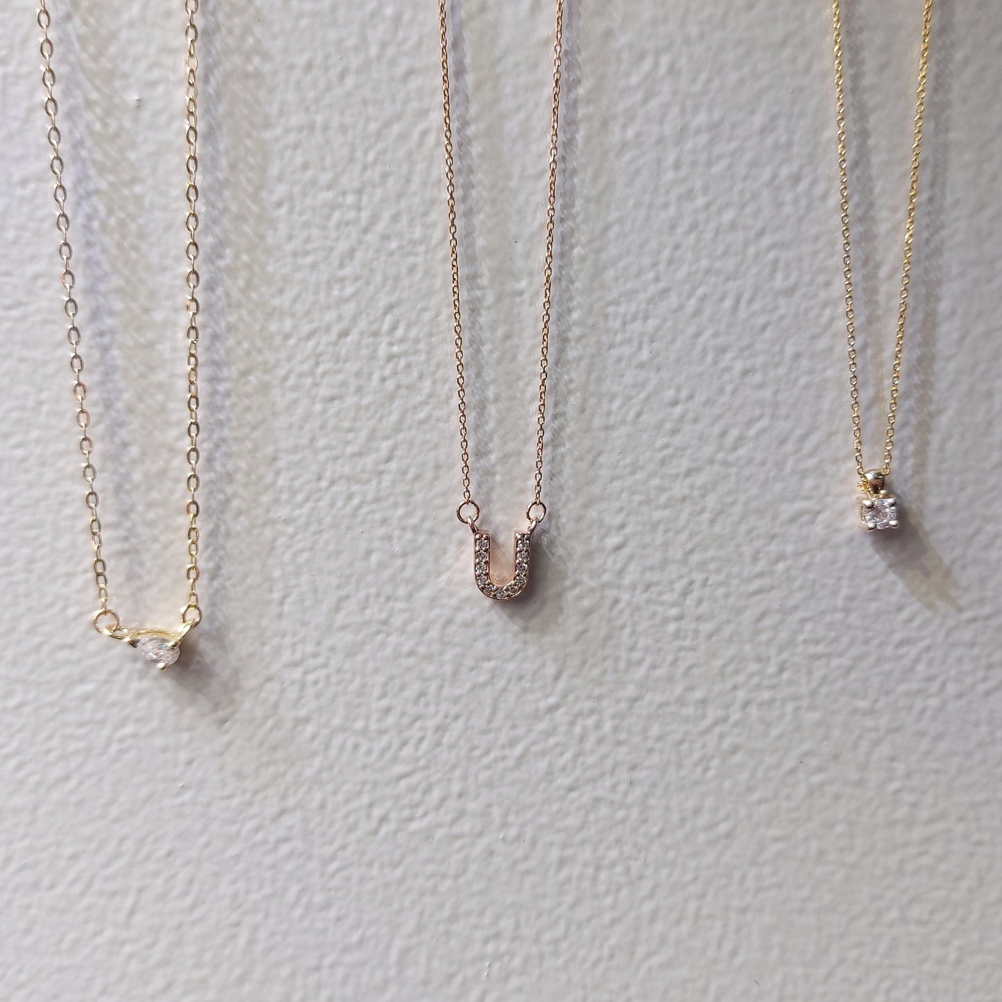 Round diamond Necklace, 14k Yellow Gold, Dainty Minimalist Round Pendant, Real Diamond Womens Necklace, Special Gift For Her. Moissanite engagement ring in Gold or Platinum — custom handcrafted by Forever For Love