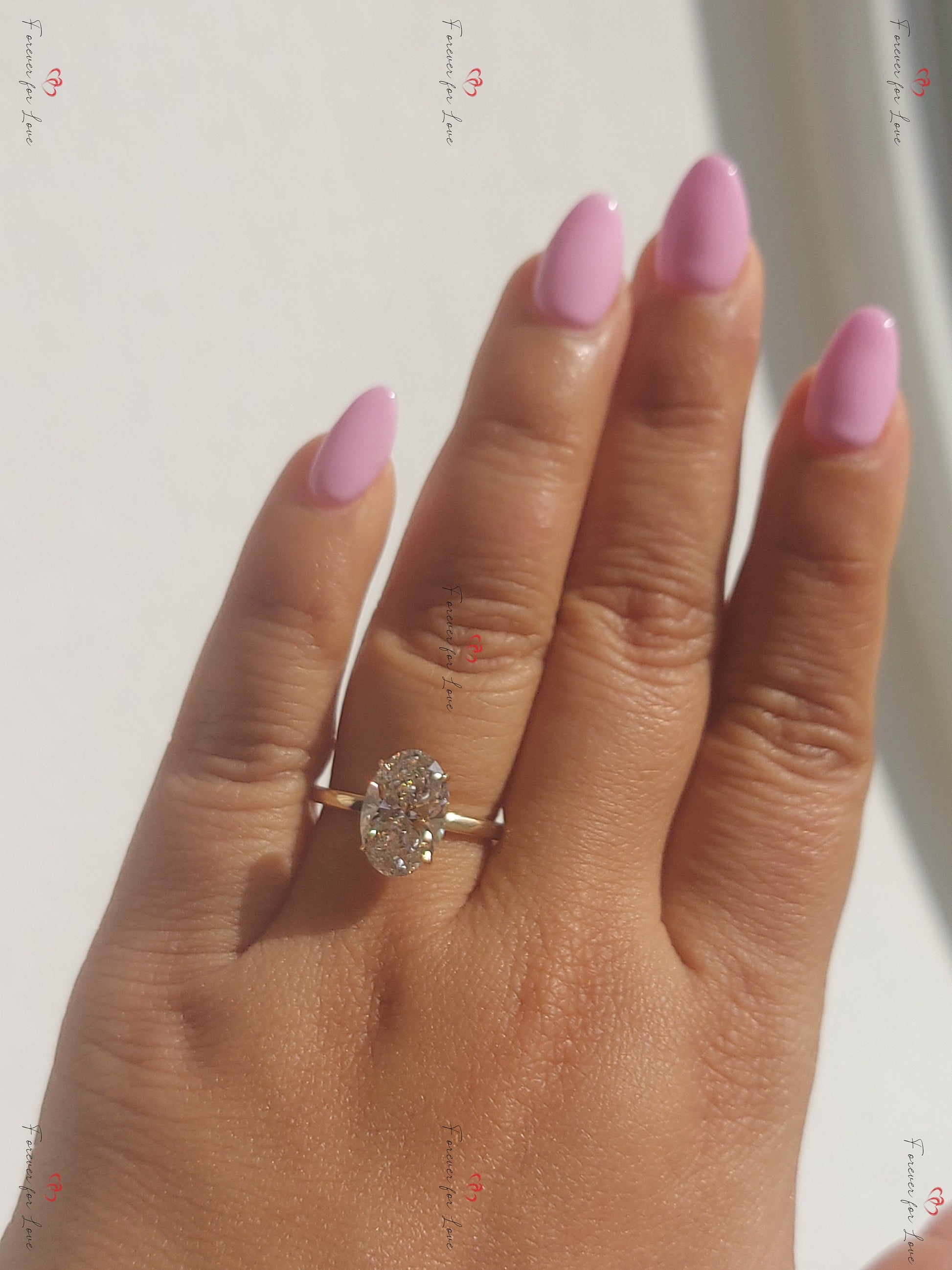3 Ct IGI Certified Oval Diamond Solitaire Engagement Ring