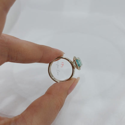 3 Ct Cushion Gemstone Solitaire Engagement Ring