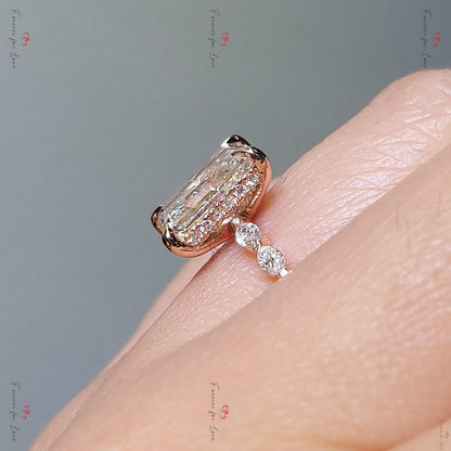2.5 Ct IGI Certified Radiant Lab Diamond Engagement Ring