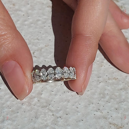 Emerald Moissanite Full Eternity Band