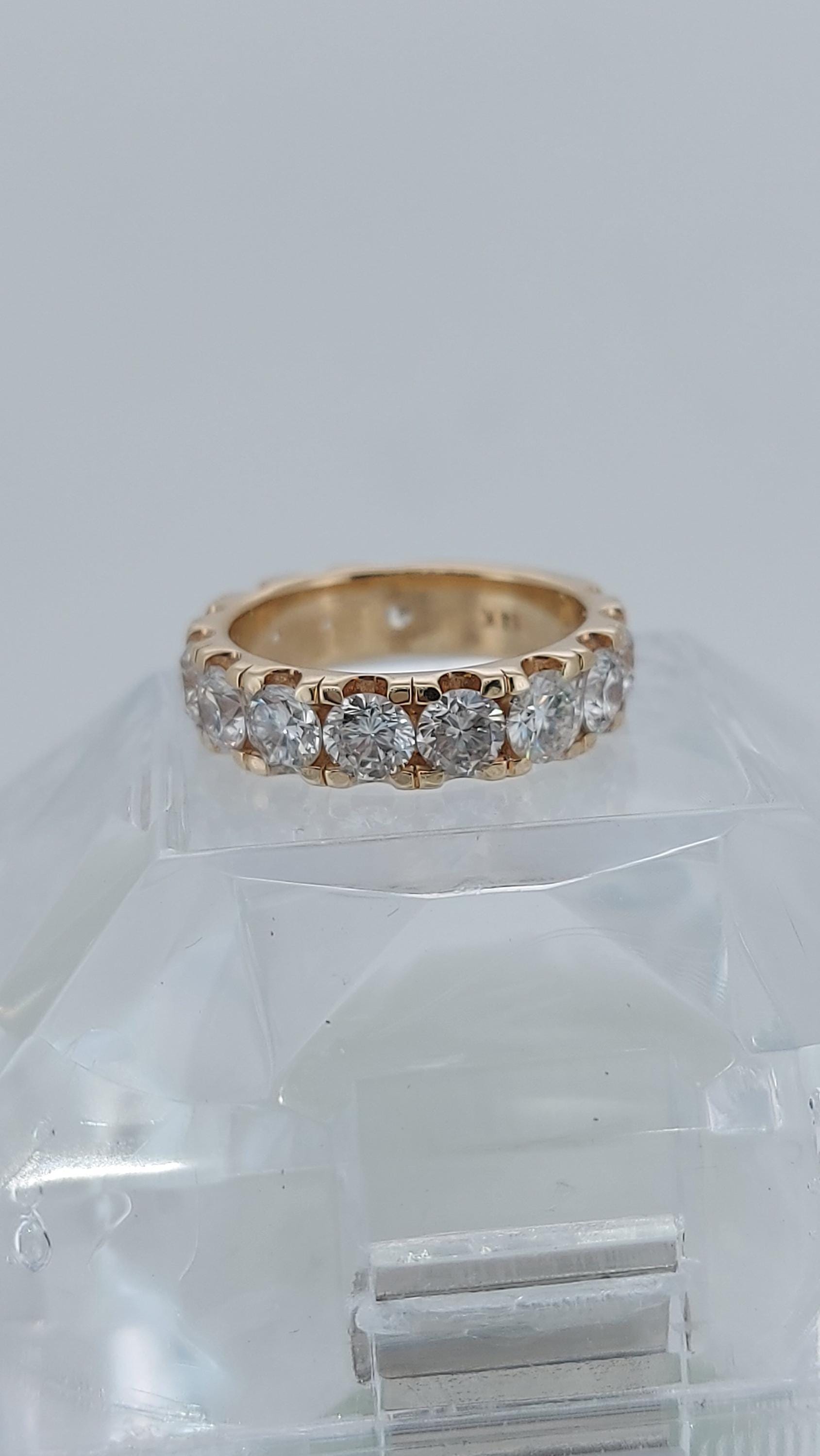 Round Lab Diamond Eternity Band