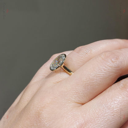 3 Ct Oval Lab Diamond Solitaire Engagement Ring
