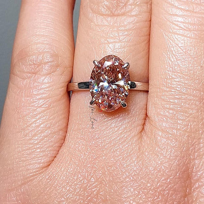 IGI Certified Oval Lab Diamond Engagement Ring