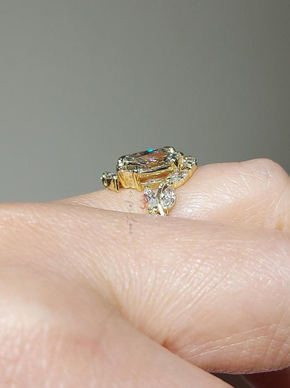 3 Ct Radiant Lab Diamond Engagement Ring
