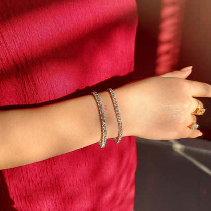 14K Weißgold 6 Karat Diamant Tennisarmband, echtes Diamantarmband, wunderschönes 4 mm rundes weißes Diamantarmband als Geburtstagsgeschenk für Mama