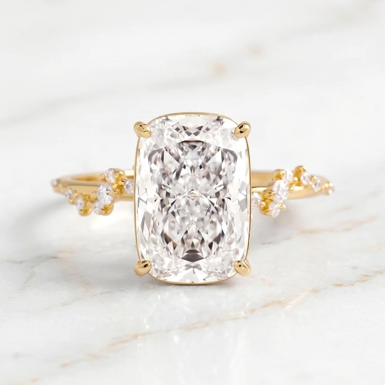 IGI Certified Cushion Lab Diamond Engagement Ring