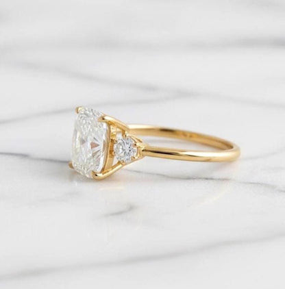 2 Ct IGI Certified Cushion Lab Diamond Engagement Ring