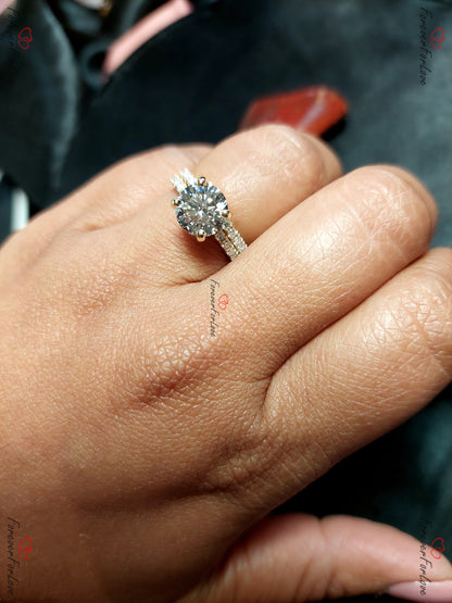 1.82 Ct IGI Certified Round Lab Diamond Engagement Ring