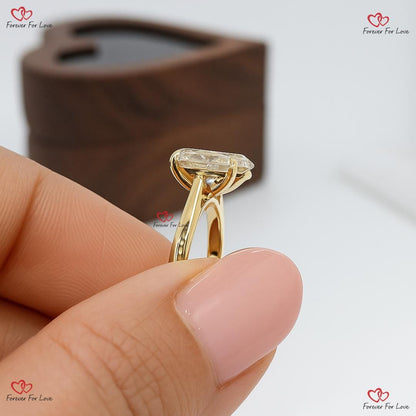 2.5 Ct Oval Lab Diamond Solitaire Engagement Ring
