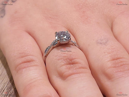 1.5 Ct IGI Certified Round Lab Diamond Solitaire Engagement Ring