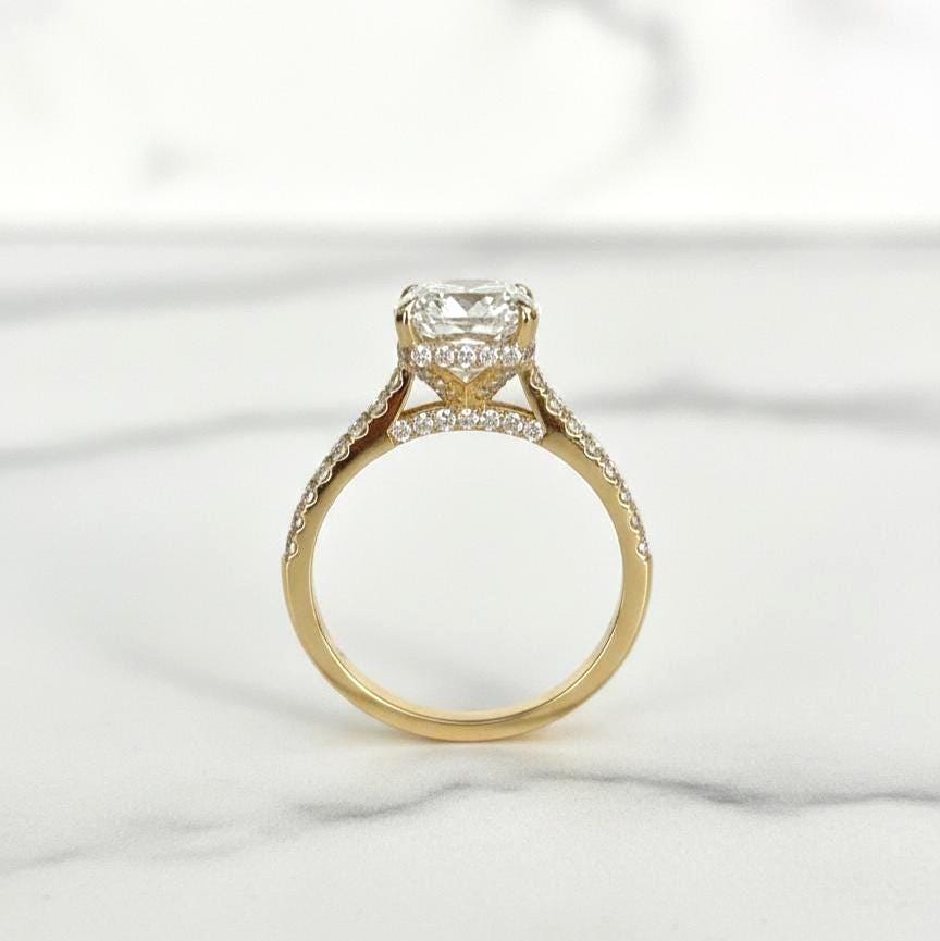 1.8 Ct IGI Certified Cushion Lab Diamond Solitaire Engagement Ring