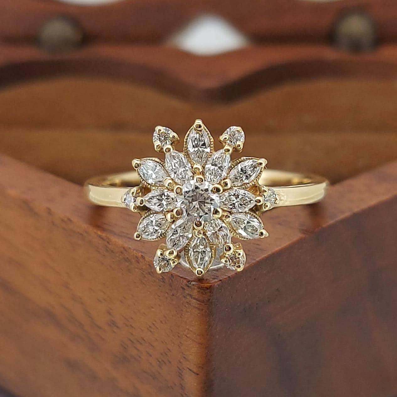 Marquise Lab Diamond Ring