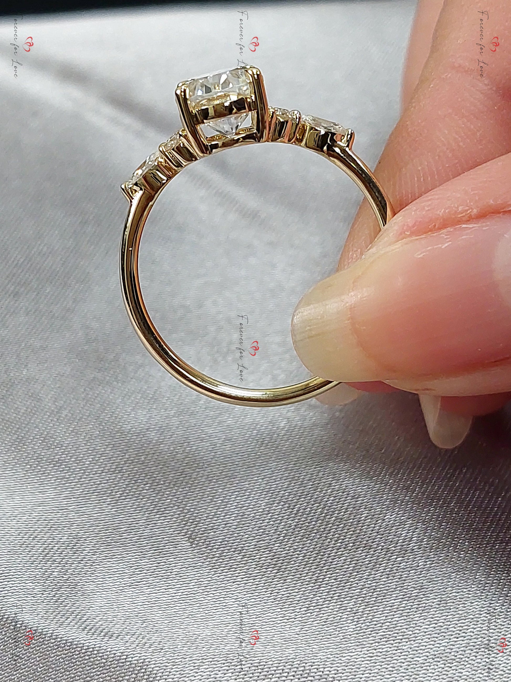 Oval Diamond, Moissanite Engagement Ring