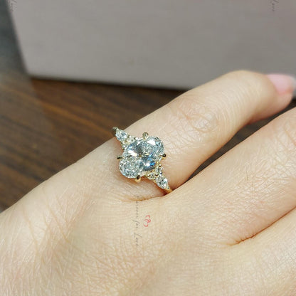Oval Lab Diamond Engagement Ring
