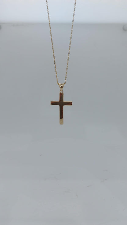 14 Karat Massivgold Kreuzkette für Frauen, anpassbarer Kreuzanhänger, religiöser Schmuck, christlicher Glaubensanhänger, Kreuzgeschenk für Frauen